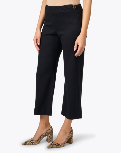 Front image - Vince - Black Wool Cropped Flare Pant