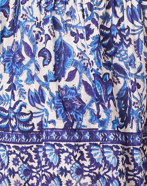 Fabric image - Bell - Emily Blue Print Cotton Silk Dress