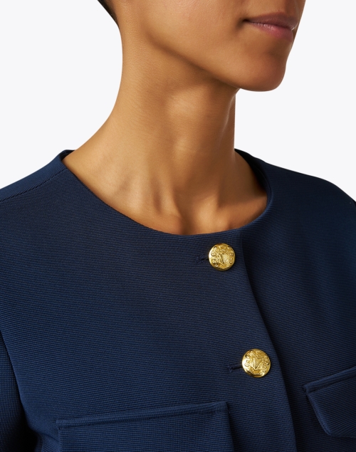 Extra_1 image - Veronica Beard - Kensington Navy Knit Jacket