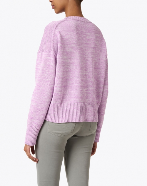 Back image - Margaret O'Leary - Sandy Lavender Space dye Cotton Sweater