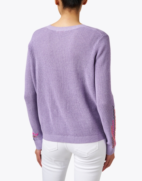 Back image - Lisa Todd - Purple Stitch Cotton Sweater