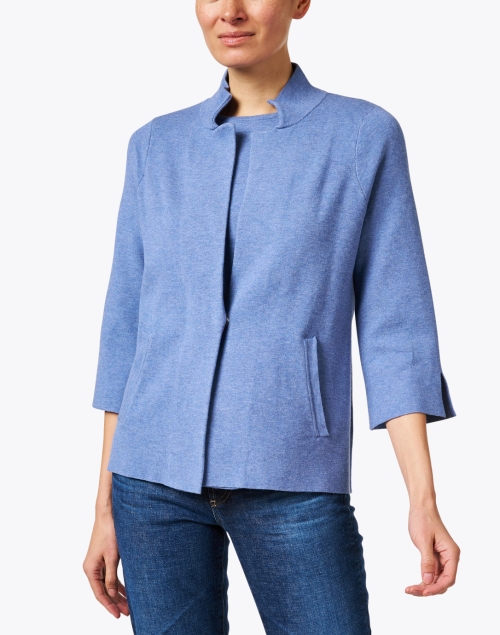 Front image - J'Envie - Blue Heather Knit Jacket
