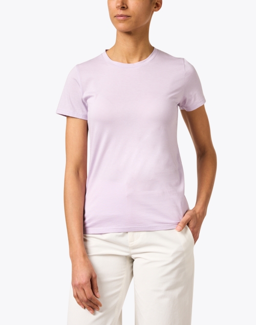 Front image - Vince - Lavender Cotton T-Shirt