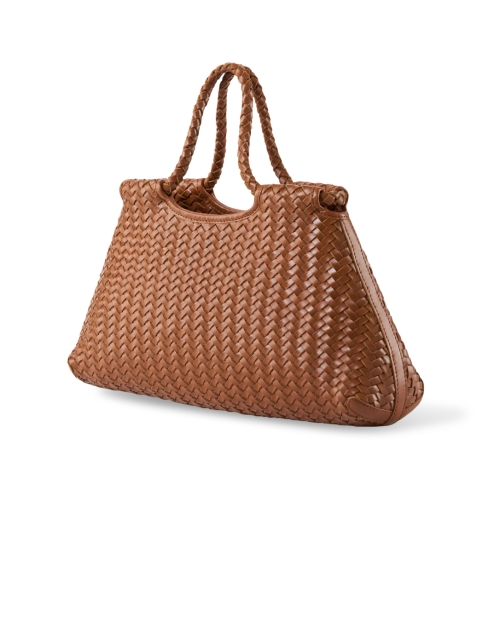 Front image - Bembien - Gabine Brown Woven Leather Bag