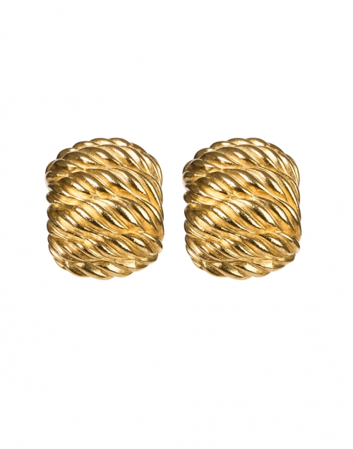 Product image - Ben-Amun - Gold Textured Clip-On Stud Earrings