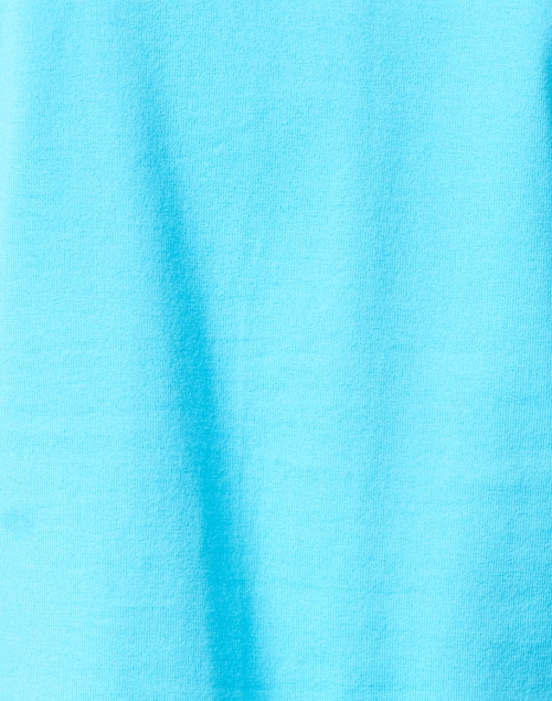 Fabric image - E.L.I. - Aqua Blue and White Cotton Poplin Henley Top