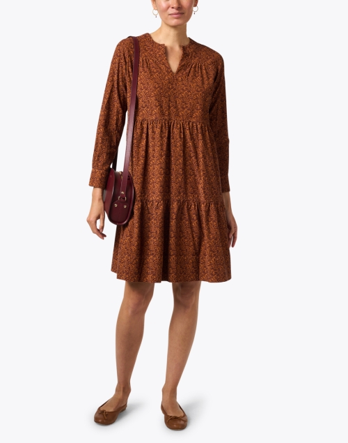 Look image - Rosso35 - Brown Print Corduroy Dress