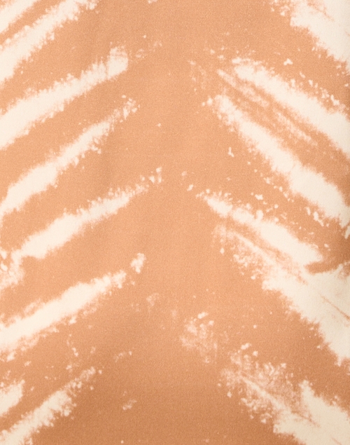 Fabric image - Repeat Cashmere - Orange and Cream Animal Print Silk Blouse