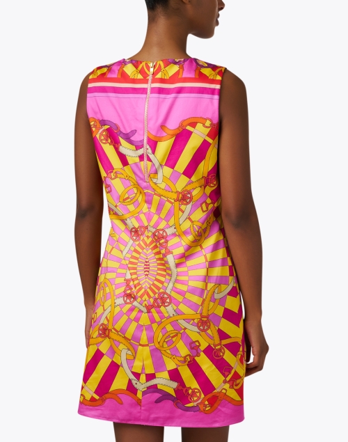 Back image - Rani Arabella - Firenze Pink Print Shift Dress