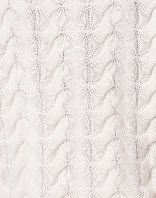 Fabric image - Kinross - Ivory Cashmere Cable Knit Sweater