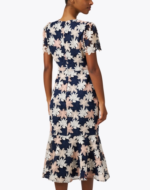 Back image - Shoshanna - Thompson Navy Floral Lace Dress