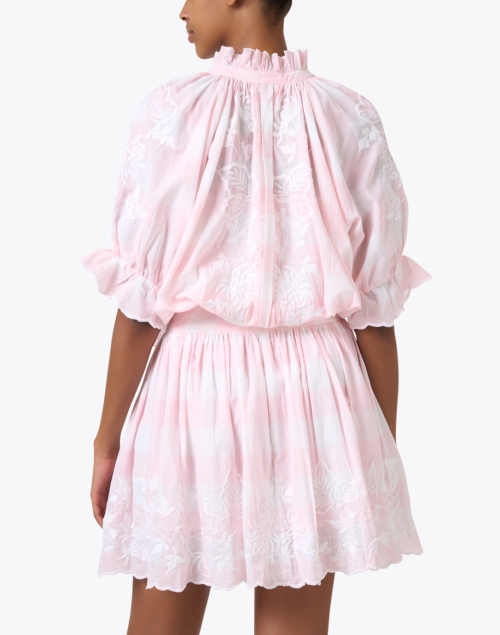 Back image - Juliet Dunn - Blouson Pink Print Dress