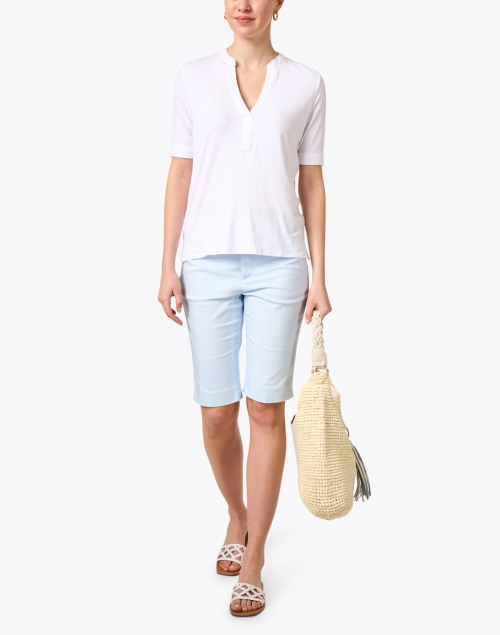 Look image - Majestic Filatures - White Soft Touch Henley Top