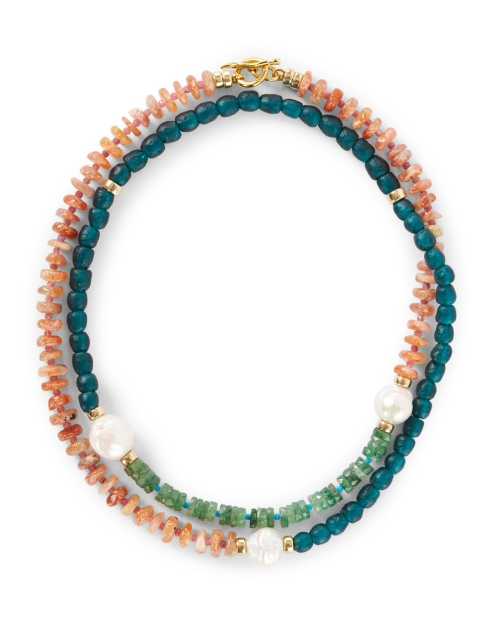 Product image - Lizzie Fortunato - Cabana Pearl and Stone Beaded Necklace