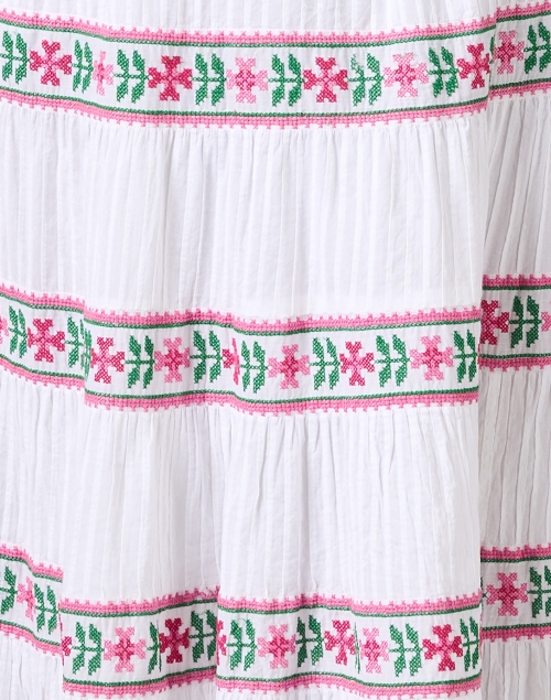 Fabric image - Pink City Prints - Celine White Embroidered Cotton Dress