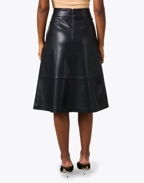 Back image - Kobi Halperin - Shawn Black Faux Leather Skirt