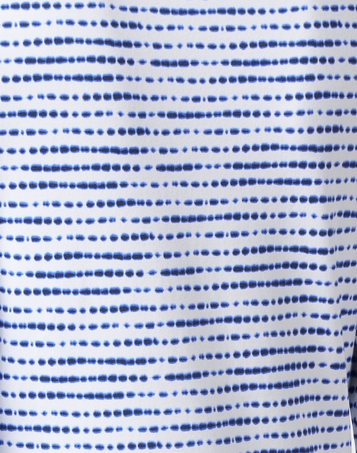 Fabric image - E.L.I. - Blue and White Print Tie Tunic Top