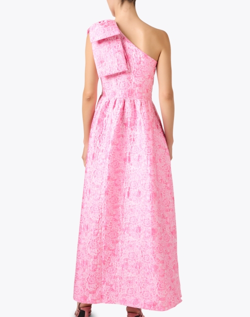 Back image - Abbey Glass - Caroline Pink Jacquard Dress