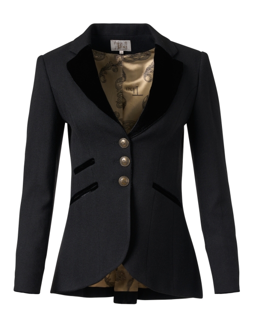 Product image - T.ba - Sullavan Black Wool and Velvet Jacket