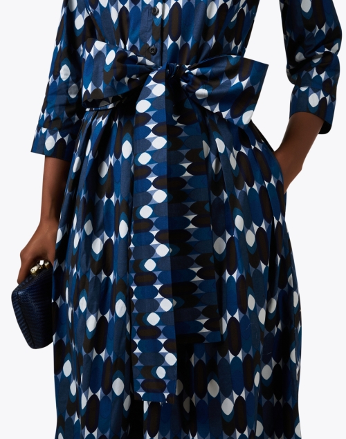 Extra_1 image - Samantha Sung - Audrey Blue Multi Print Stretch Cotton Dress