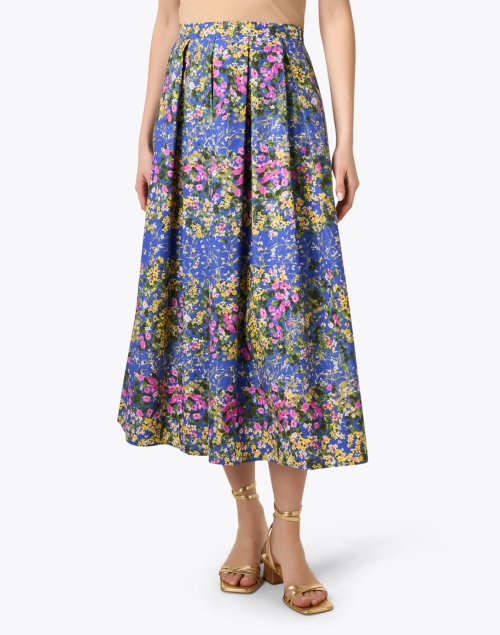 Front image - Max Mara Studio - Moresca Multi Floral Cotton Skirt