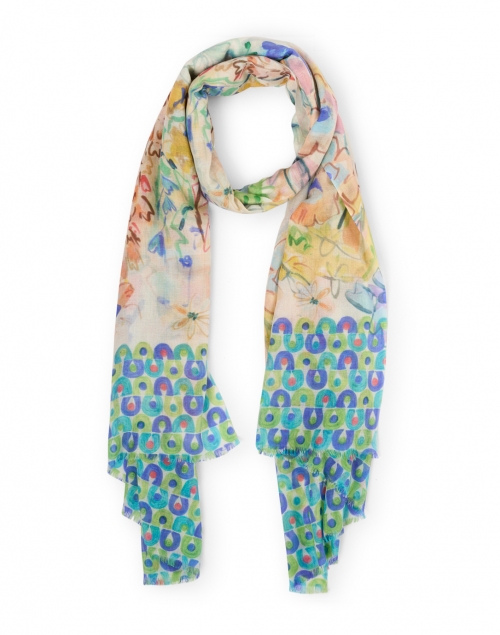 Product image - Kinross - Santorini Floral Silk Cashmere Scarf