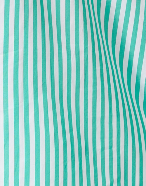 Fabric image - Ines de la Fressange - Maureen Green and White Striped Shirt