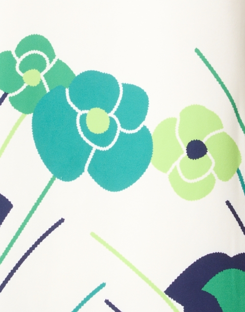 Fabric image - Frances Valentine - Balmacaan Green Multi Floral Coat