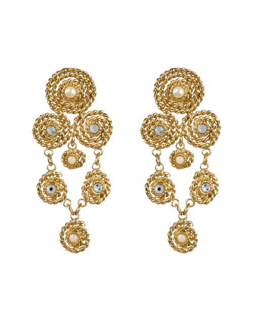 Product image - Gas Bijoux - Gold Pearl and Crystal Drop Earrings