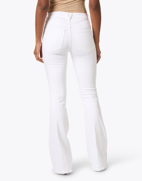 Back image - Veronica Beard - Beverly White High Rise Flare Stretch Jean