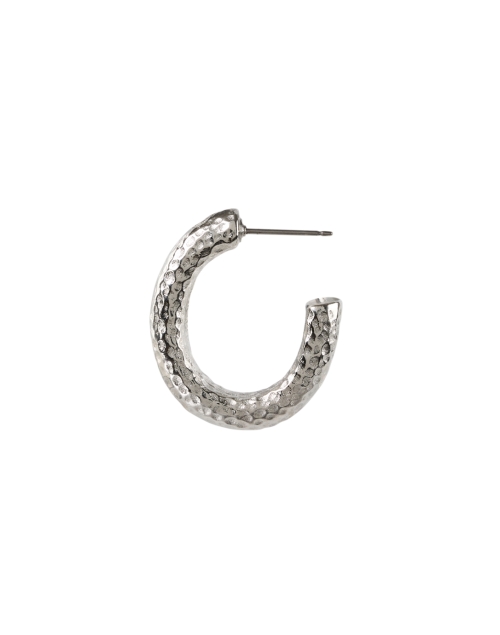 Back image - Ben-Amun - Silver Hammered Hoop Earrings