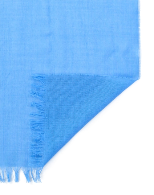 Back image - Johnstons of Elgin - Blue Wool Scarf