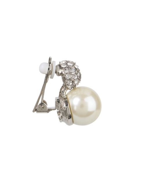 Extra_1 image - Kenneth Jay Lane - Pearl and Crystal Clip Earrings