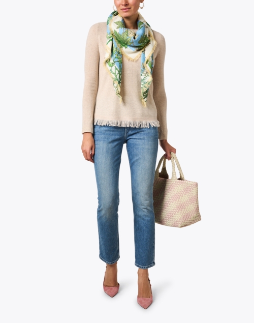 Extra_1 image - St. Piece - Renee Blue Floral Print Wool Scarf