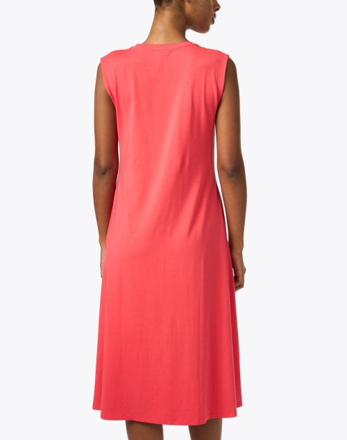 Back image - Eileen Fisher - Pink Stretch Jersey Dress
