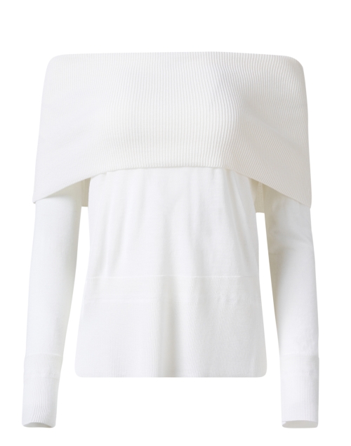 Product image - Max Mara Leisure - Tiglio White Wool Off The Shoulder Sweater