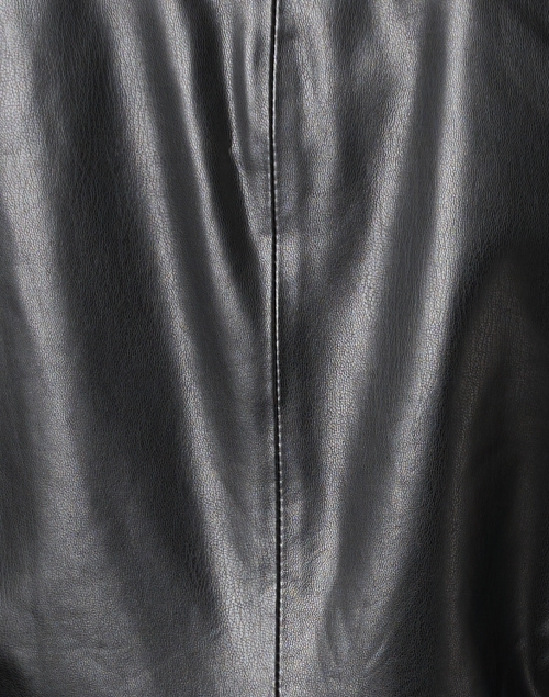 Fabric image - Veronica Beard - Hollis Black Faux Leather Dickey Jacket