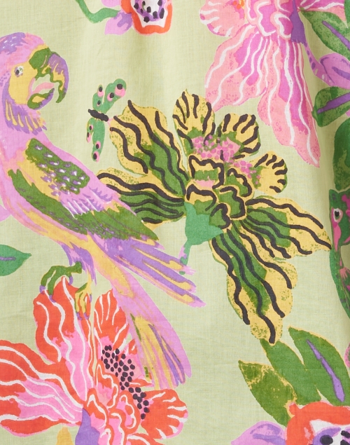 Fabric image - Banjanan - Joyful Green Tropical Print Cotton Top