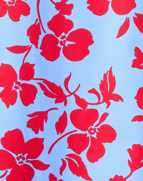 Fabric image - Weekend Max Mara - Once Red and Blue Print Cotton Dress