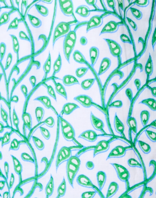 Fabric image - Bella Tu - Blue and Green Print Cotton Dress