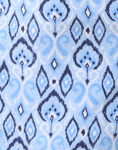 Fabric image - Sail to Sable - Blue and White Silk Blend Tunic Dress