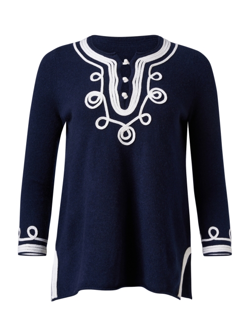 Product image - Cortland Park - Calipso Navy Cashmere Top