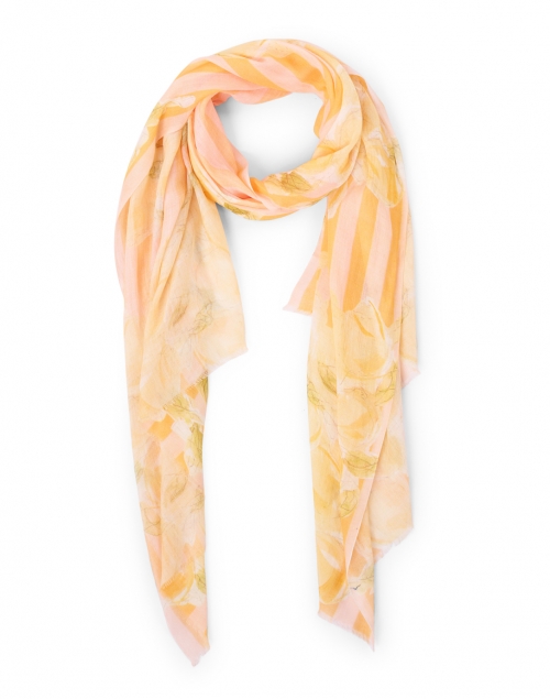 Product image - Amato - Pink and Melon Floral Stripe Modal and Silk Scarf
