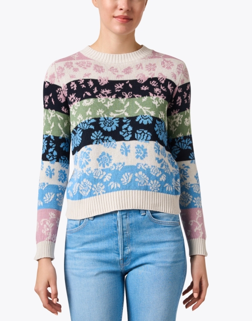 Front image - Weekend Max Mara - Fleres Multi Floral Stripe Sweater 