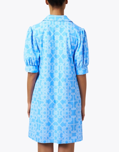 Back image - Jude Connally - Emerson Blue Knot Print Dress