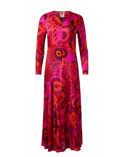 Product image - Farm Rio - Pink Print Zipper Maxi Dress