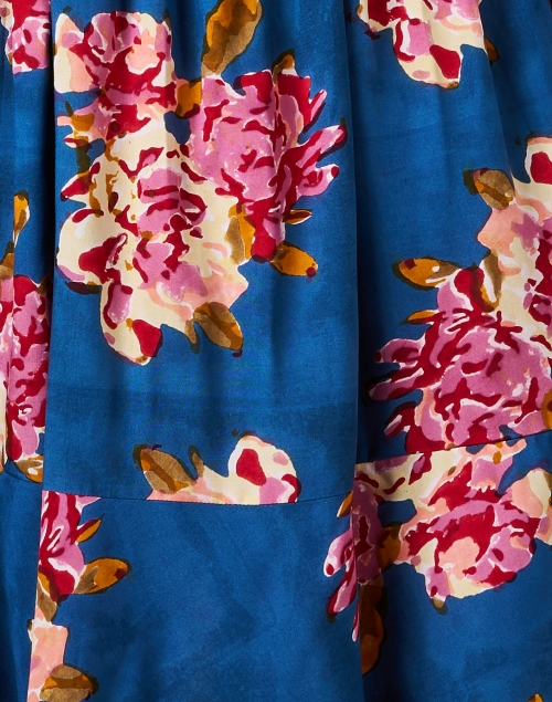 Fabric image - Lisa Corti - Greta Blue Print Cotton Shirt Dress