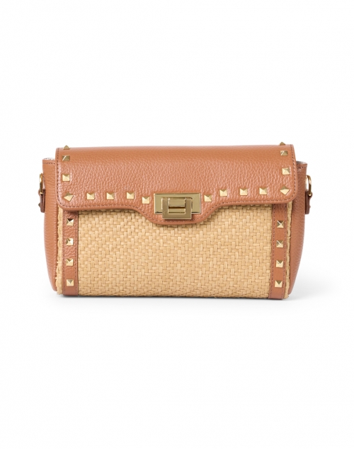 Product image - Rani Arabella - Margot Beige Raffia Leather Clutch