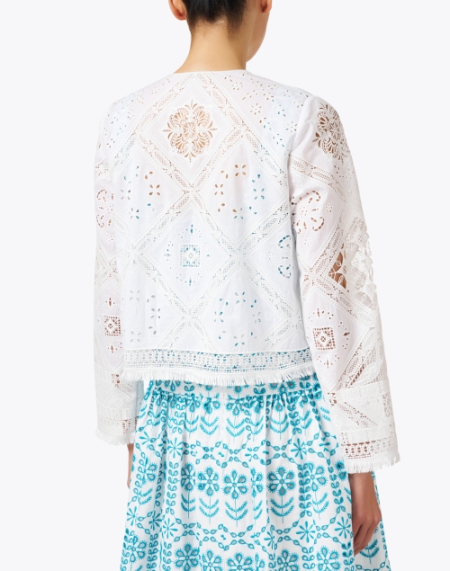 Back image - Kobi Halperin - Andrea White Embroidered Cotton Jacket