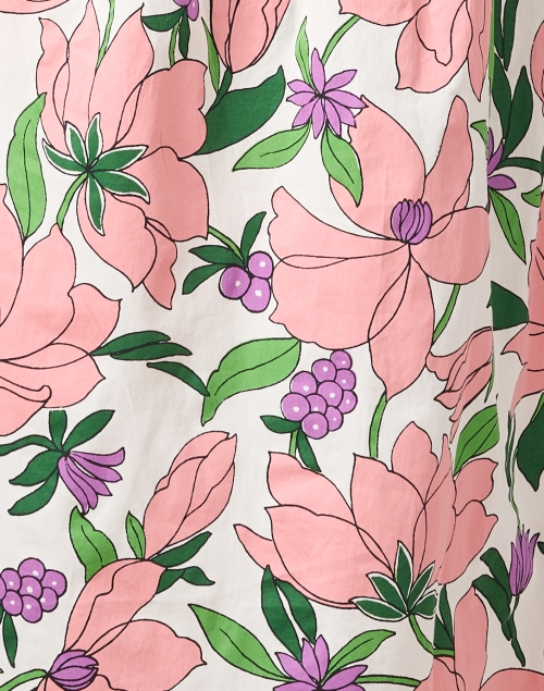 Fabric image - Banjanan - Pink Floral Cotton Shirt Dress